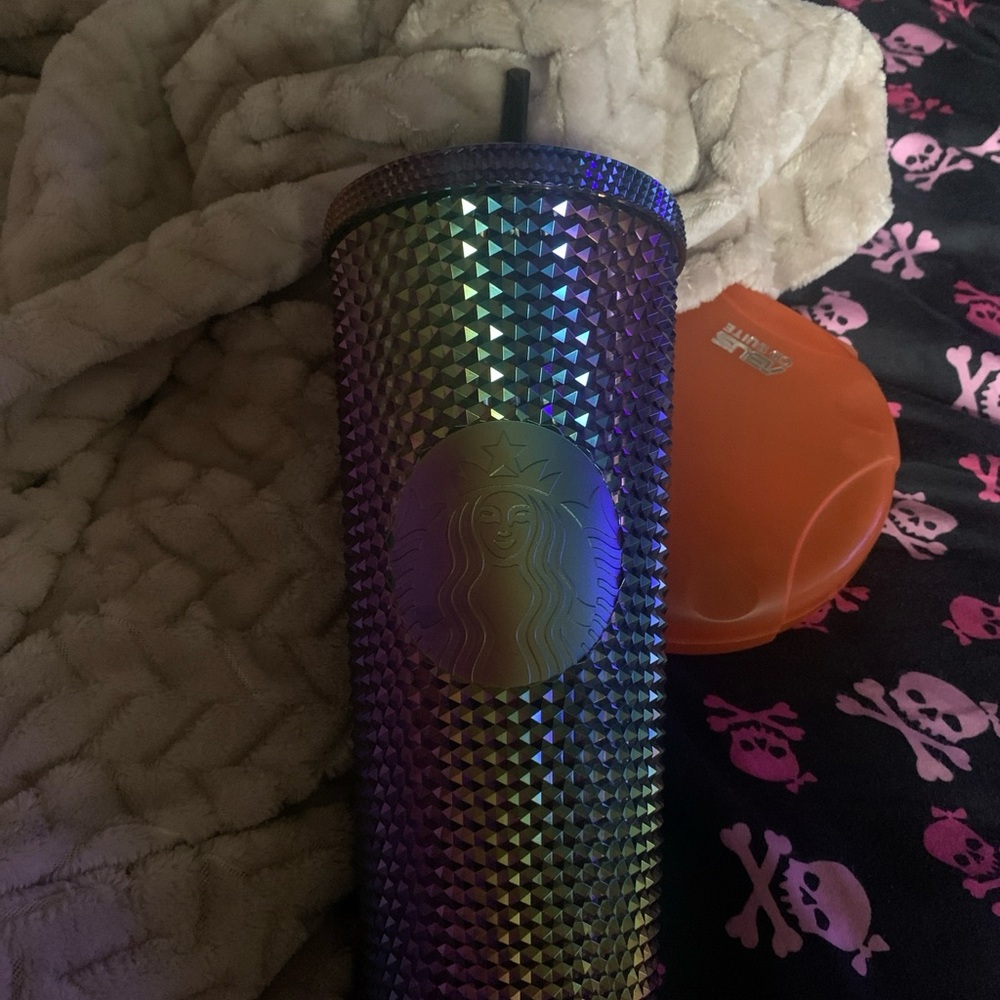 Starbucks studded rainbow tumbler cup NEW